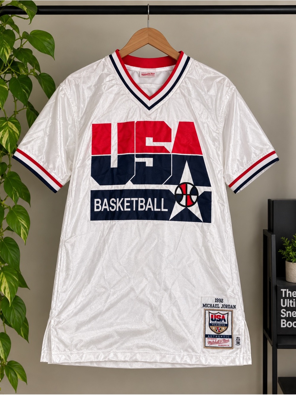 Jordan USA Basketball White Red Navy Short-Sleeve Jersey